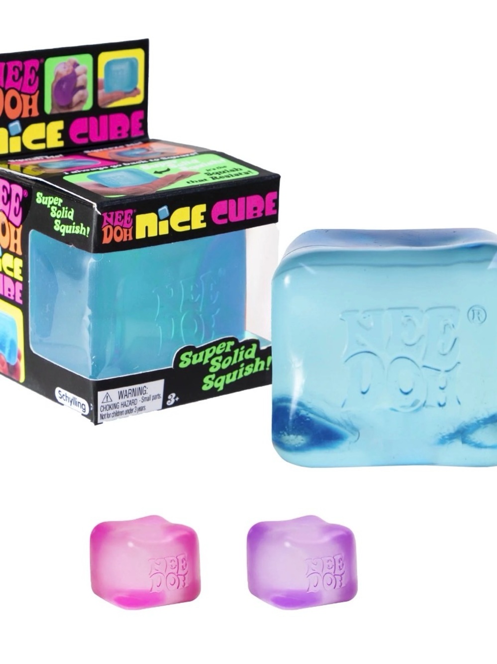 NeeDoh Nice Cube,  Sensory Toy,
(1 Piece, Color May Vary), Children Ages 3+. New